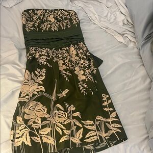 Tracy Reese Green and Cream Floral Dress
